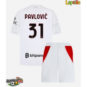 AC Milan Strahinja Pavlovic #31 Vieraspaita Lapsille 2026-27 Lyhythihainen (+ shortsit)